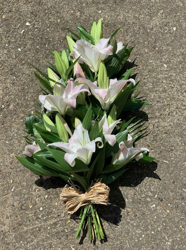 Funeral - Lily Tied Sheaf – White