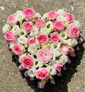 Funeral - Pink & Cream Heart